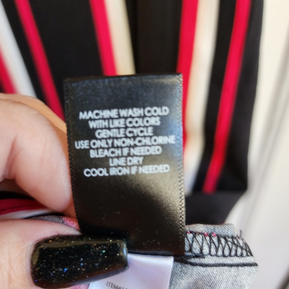 Torrid Black Striped Belted Midi Dress, Sz 1x - Picture 11 of 13